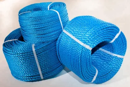 green blue red black 3 strand twisted rope