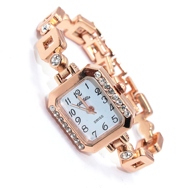 Newest Gold metal chain watch lady wristwatch