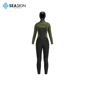Premium 5/4mm Womens Neoprene Wetsuit with Hood for Ocean Adventures