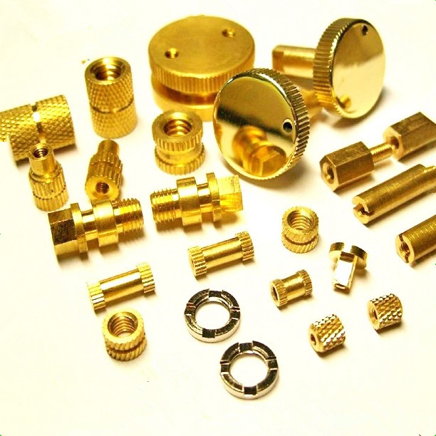 Brass Nut With Coarse Diamond Knurled