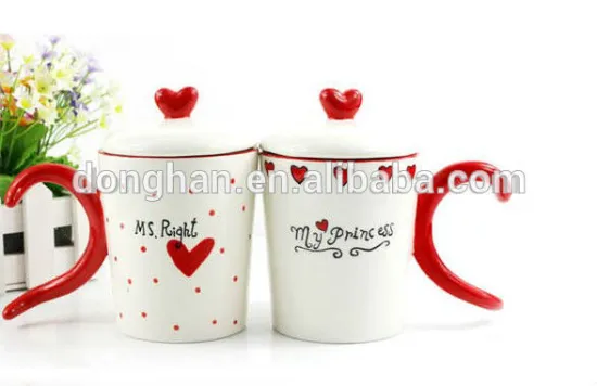 lover mug with lid and special handle