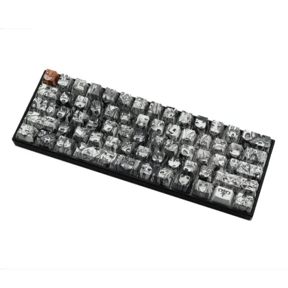 PBT 71 key Ahegao Keycap Dye Sublimation OEM Profile Japanese Anime Keycap For Cherry Gateron Kailh switch GK61 GK64