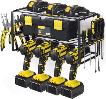 Customizable Wall-Mounted Garage Storage: Removable Design for Power Tool Organizer and Drill Holder