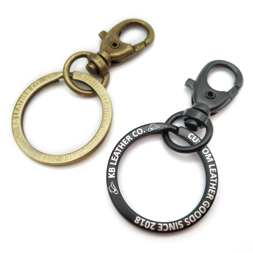 Spring Snap Hook Metal Flat O KeyChain Ring
