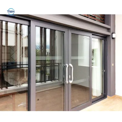 Customized standard width aluminium alloy sliding glass windows door