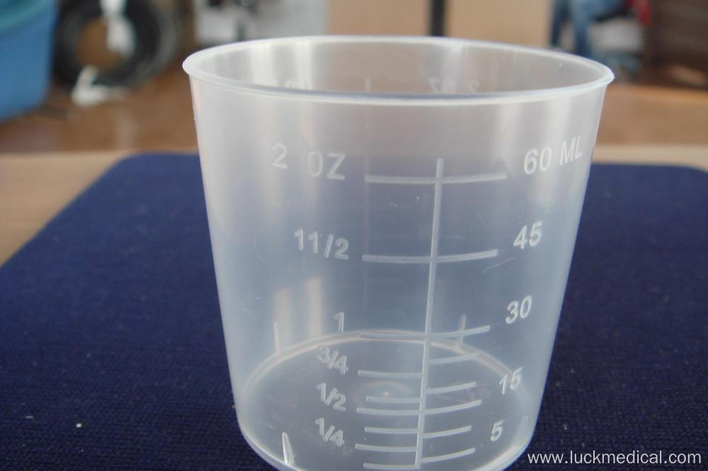 Disposable Plastic Measuring 60ml Medicine Cup