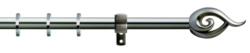 Torch shaped curtain rod