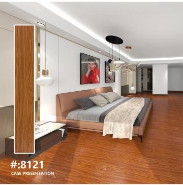 Wooden pattern luxury vinyl tile indoor plastic flooring