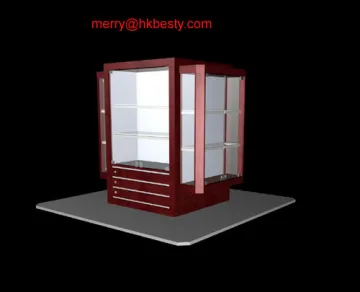 Famous brand wooden jewelry kiosk display showcase and cabinet