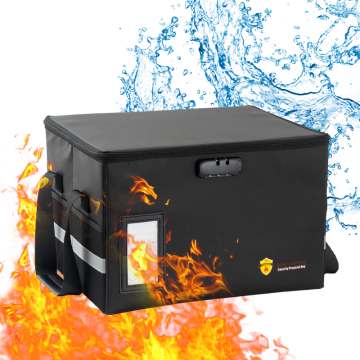 Water-resistant and Fireproof Document Organizer Box with Lock
