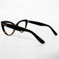 Black Grande Cat Eye Glasses Flames Women