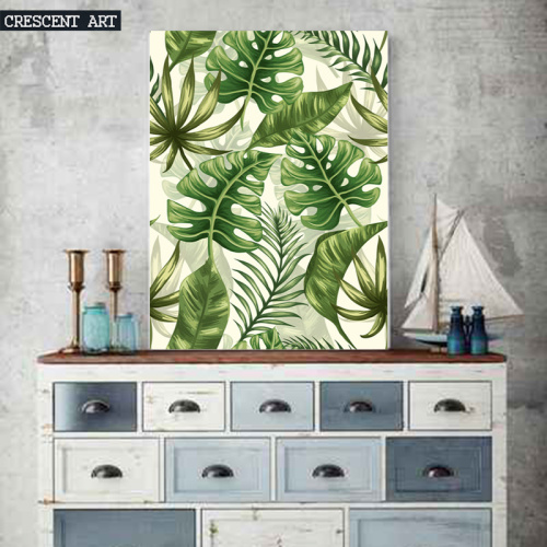 Palm Leaves Decorative Art Print on Canvas