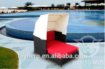 GW3268-L1China goodwin outdoor furniture canopy 2-seat daybed