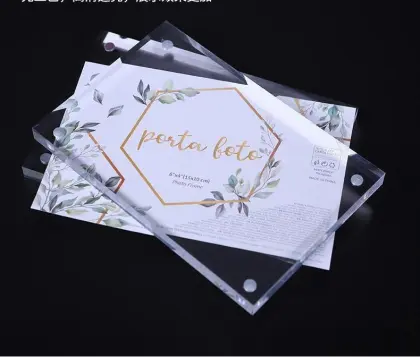 Strong Magnetic Acrylic Photo Frames Crystal Photo Frame