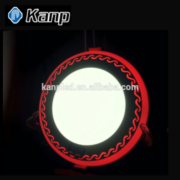 3W+3W Round New Lighting Two Color Small Flat Recessed Led Panel Light