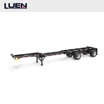 LUEN 3 Axles 60 Tons Skeleton Container Transportation Semi Truck Trailer
