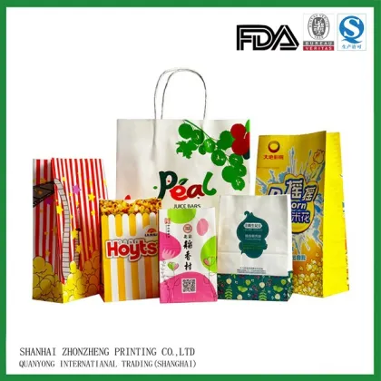 kraft paper V-bottom new design paper food bag printing for CAKE,Egg Tart packaging