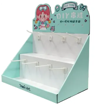 Custom Stepped Hook Counter Display Box With Dividers
