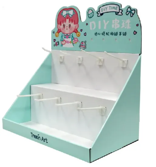 Custom Stepped Hook Counter Display Box With Dividers