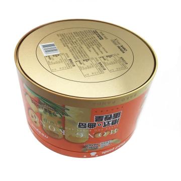 Customized Round Iron Box With Carrying Handle