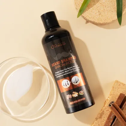 OEM/ODM Custom Sandalwood Beard Shampoo for Men
