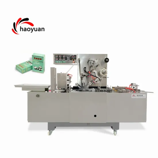Dimensional Transparent Film Packaging Machine for HY-350 Cosmetics Box