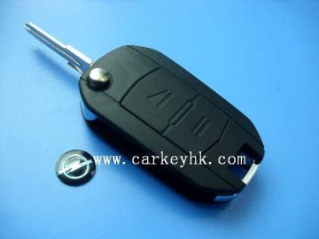 High quality Opel 2 button flip key case with (HU46 blade)
