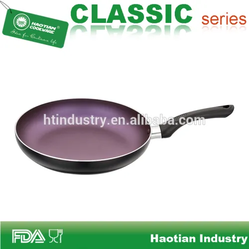 Aluminum Purple Ceramic Coating Fry Pan, High Quality Aluminum Purple