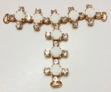 Metal Base Diamante Filled Sandals Trim, Attractive Alloy Sandal Chain for Women Shoes