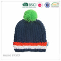 Benutzerdefinierte Acryl Chunky Knitted Hat mit Fleecefutter