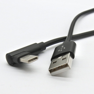 Özel dişi USB A'dan USB Tip-C sol açılı kablo