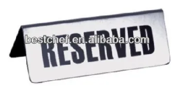 stainless steel Table tents-Reserved