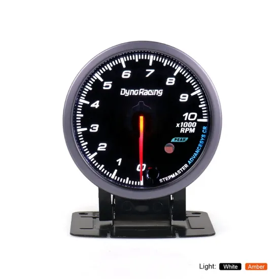 60mm 0-10,000 RPM Black Face Tachometer Gauge with Lighting: Car Meter for High Performance Vehicles
