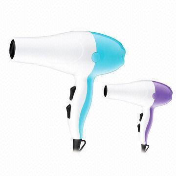 Travel hair blow dryer, 900W, 2-speed and 3-heat settings, DC motor, hang-up hook