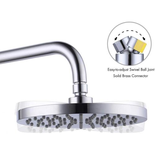 Rainfall Overhead Shower Heads Spray with Swivel Ball