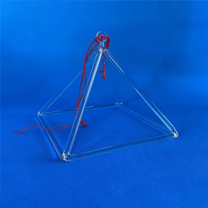Transparent Clear Quartz Crystal Singing Pyramids for Meditation