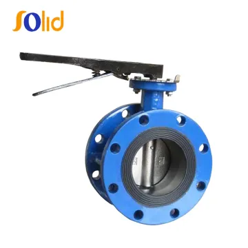 Ductile iron disc type dn150 flanged butterfly valve