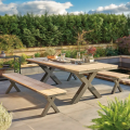 Durable Carbon Steel Outdoor Bench