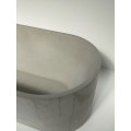 Moderne matte ovale Betonbadewanne