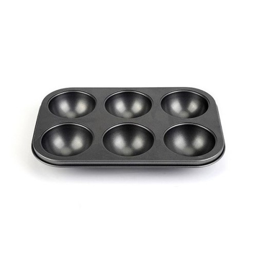 6-Cavity Carbon Steel Mini Ball Pan-Gray