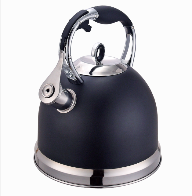 pour over spout tea kettle black color