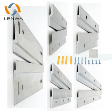 Lenwa Aluminium Disesuaikan 2 "Tugas Berat Dinding Mount Gantungan Gantungan Gantungan Z Cleat Prancis