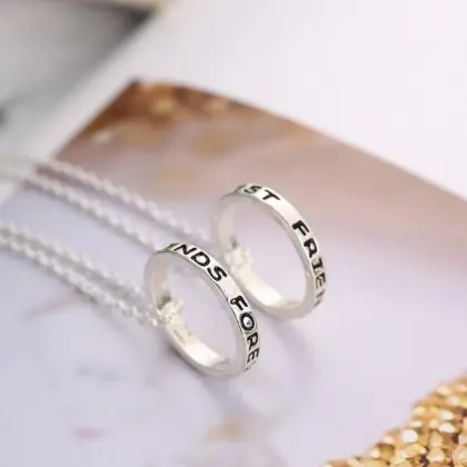 Alloy necklace for best friends, forever necklace