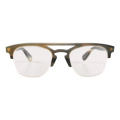 Half-Rim Horn Eyeglasses Frame