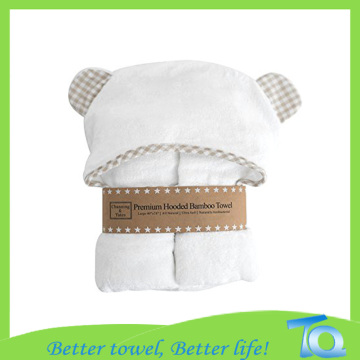 Eco-friendly Softness Bamboo Fiber Baby Hooded Bath Towel