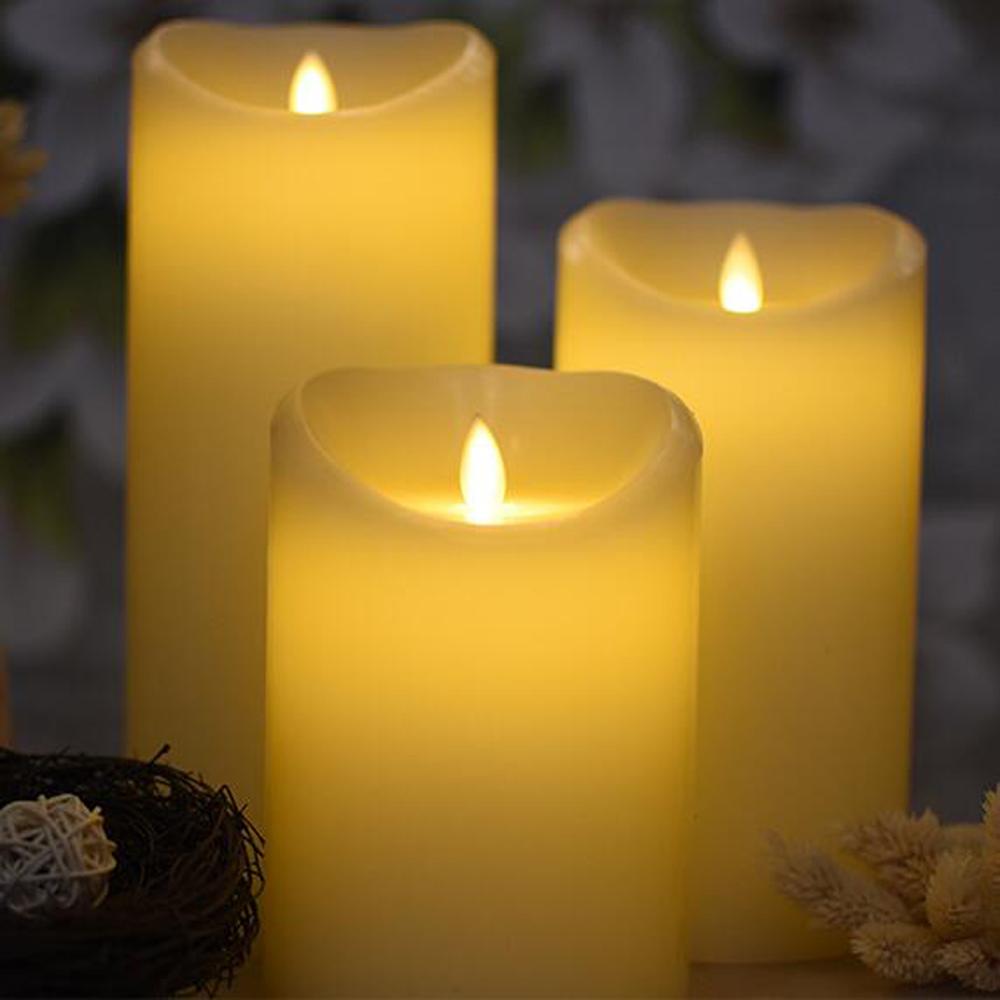 LED Candles Lights, Flameless Candles Light Smooth Flickering Paraffin Wax Candle Lamp Battery Operated for Home Decoration