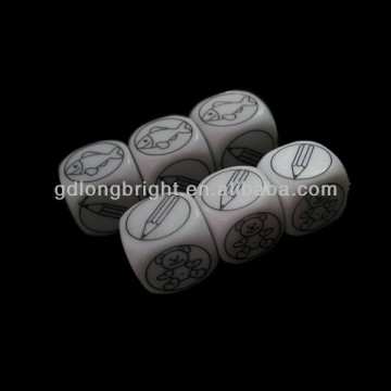 Custom logo craved dice for children