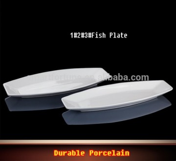 Snow White Fish Diiner Plate Bake Fish Dishes for Hotel Restaurant
