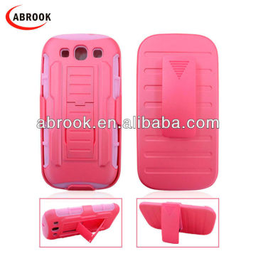 Hot selling robot style holster combo case for samsung i9300 galaxy s3