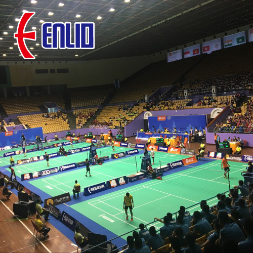 High -End -BWF -zugelassene Indoor -PVC Badminton Sport Floor für Veranstaltungsstufe